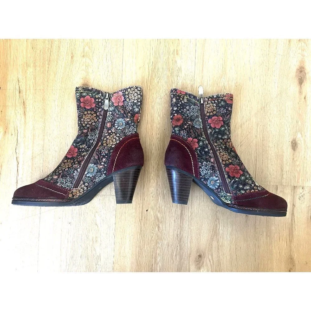 L' Atiste Simonetta Vintage Insired Sued Ankle Boots EU 37 - Picture 11 of 16
